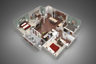 Three Bedroom/Two Bath floor plan